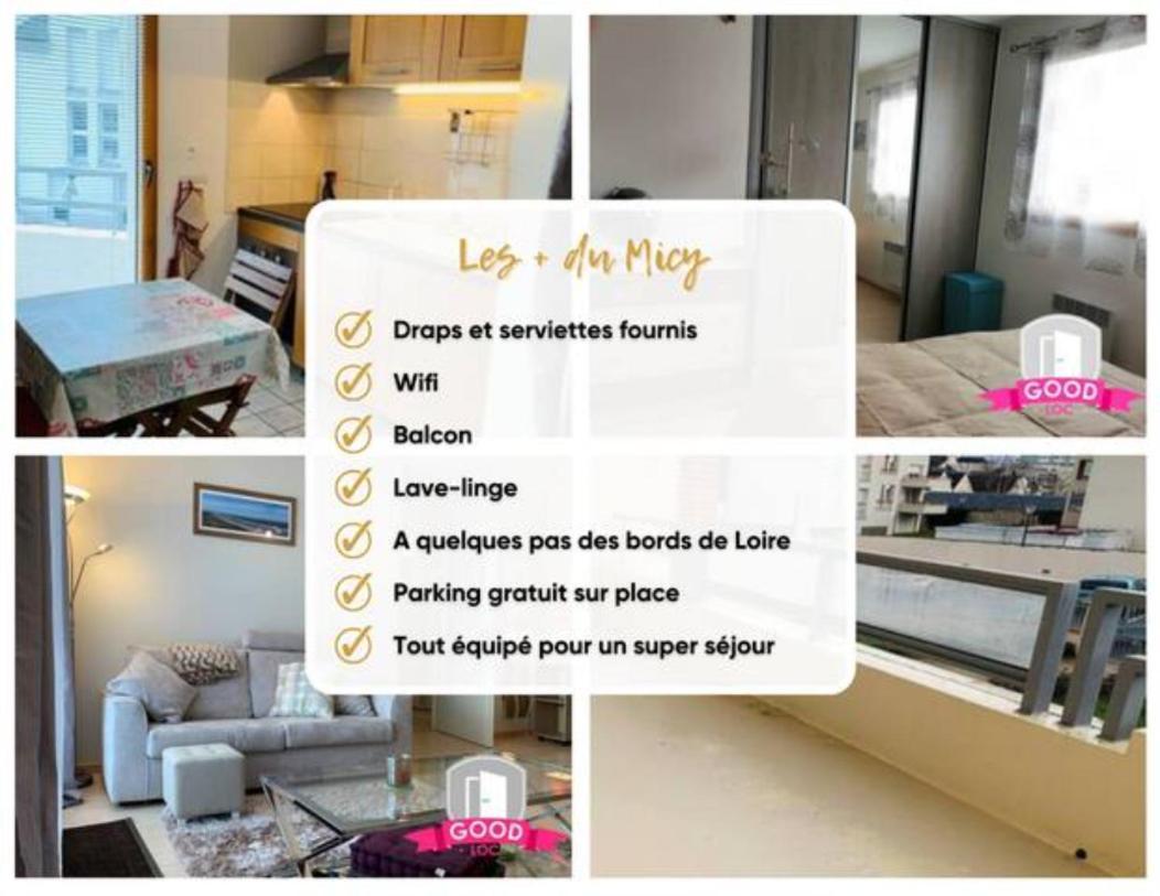Le Micy - Joli T2 + Parking Apartamento Orléans Exterior foto